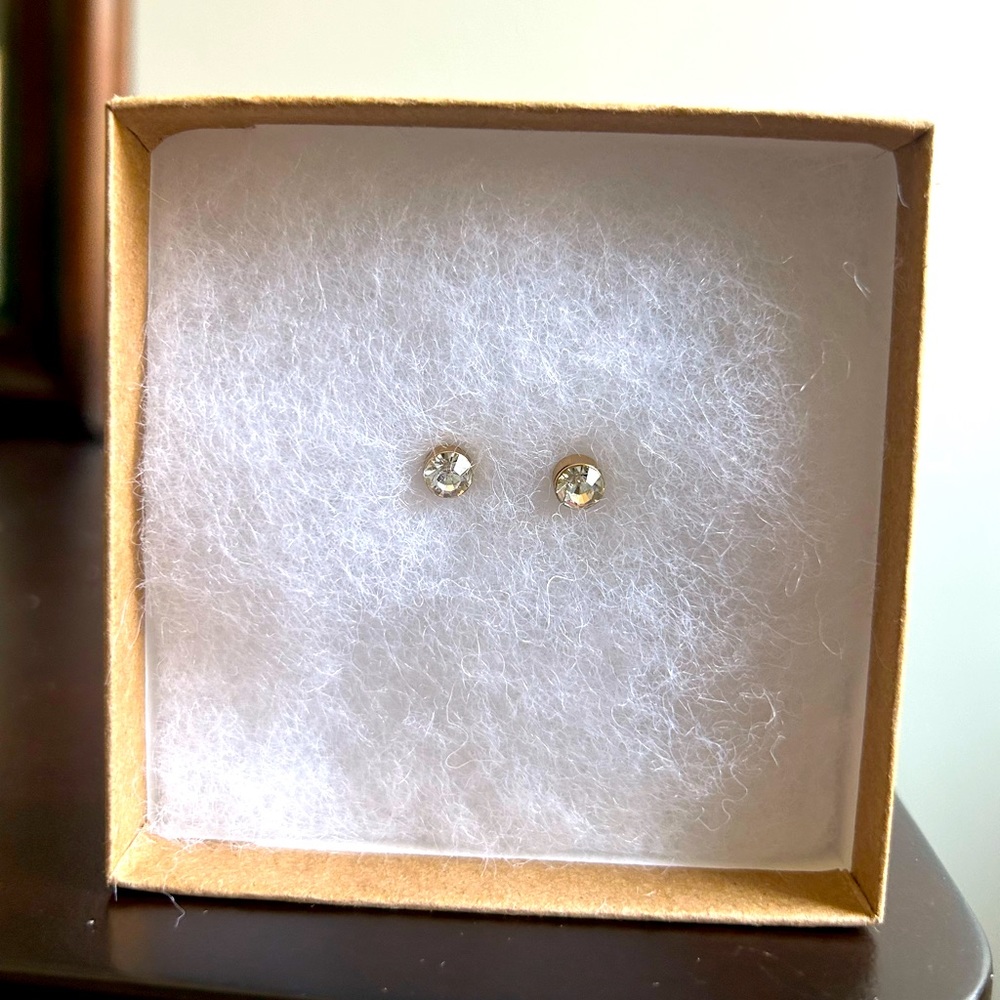 Delicate Sparkling Cubic Zirconia Stud Earrings